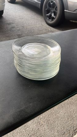 12 Brand New Glass Side Plates 