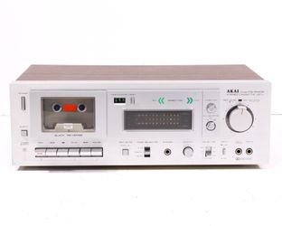 Akai CS-M40R Vintage Stereo Cassette Deck Quick Reverse (1980) Crack in the door window