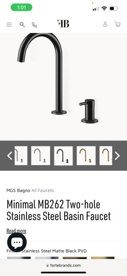 Minimal MB262 Two-hole Stainless Steel Faucet