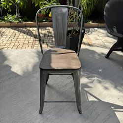 Metal High Back Chair  