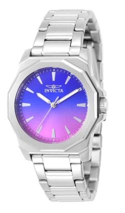 NEW IN BOX Invicta Watch with Purple/Pink (Ombre Effect) Dial 34mm