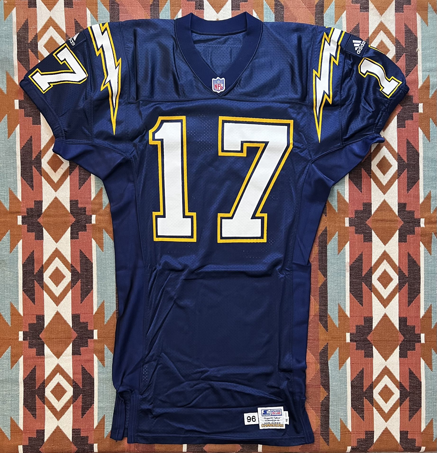 VTG Rare Authentic NFL Starter 1996 San Diego Chargers Pro Line Jersey Size 46