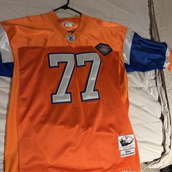 Denver Broncos Karl Mecklenburg Large Jersey Signed 