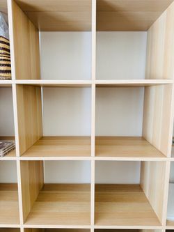 IKEA KALLAX 5×5 Cube Shelf — White Stained Oak — $99