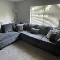 Sectional Sofas Set - Blue/Grey  