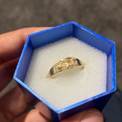 10k Gold Nugget Ring Size 7