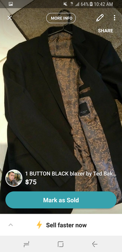 Black Ted Baker blazer one button