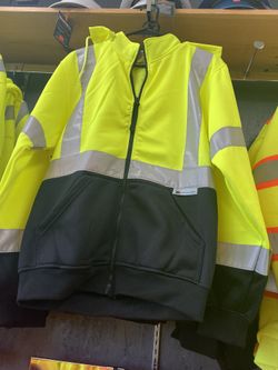 High Visibility Zip Up Hoodie