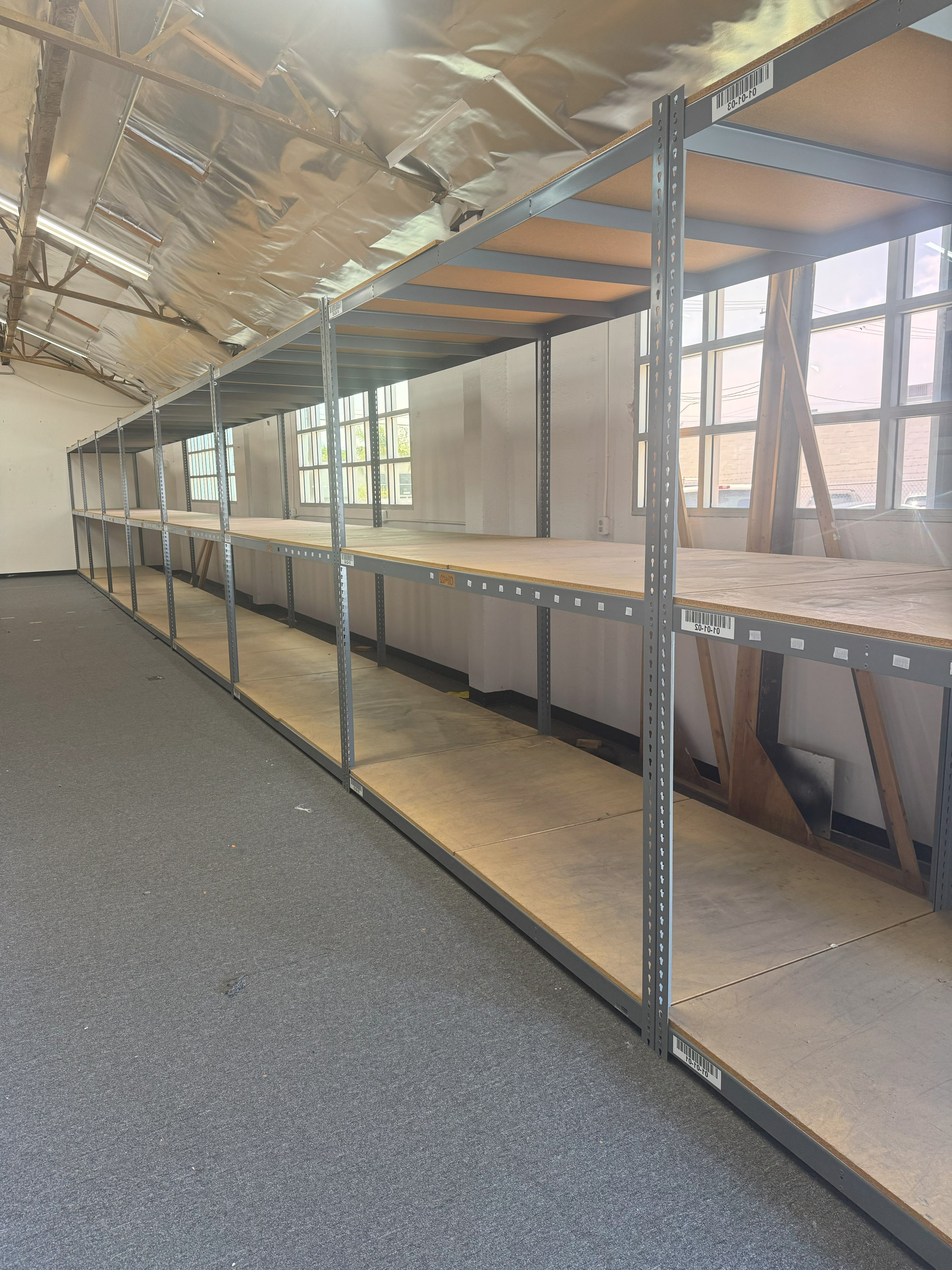 Used Uline 3 Tier Bulk Racks 96 in W x 48 in D Heavy Duty Storage Shelving Stronger Than Homedepot Lowes And Costco Delivery Available