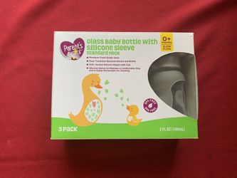 Glass Baby Bottle With Silicone Sleeve 