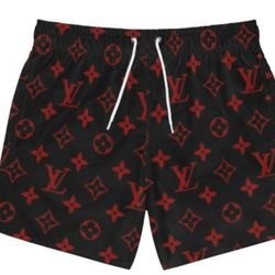 Black & Red Men's Designer Print  Shorts ....Jordan, Memorial Day