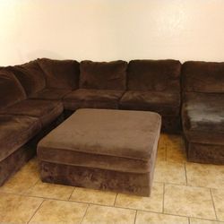Large Brown Couch Sectional $400