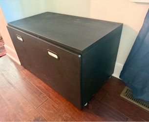 Black Rolling Drawer Storage Cabinet – Chalk Painted