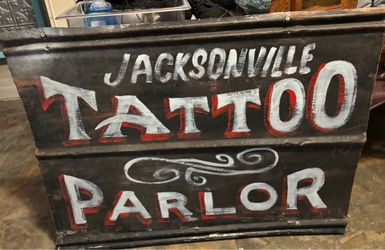 Awesome large vintage metal tattoo sign from the 60’s