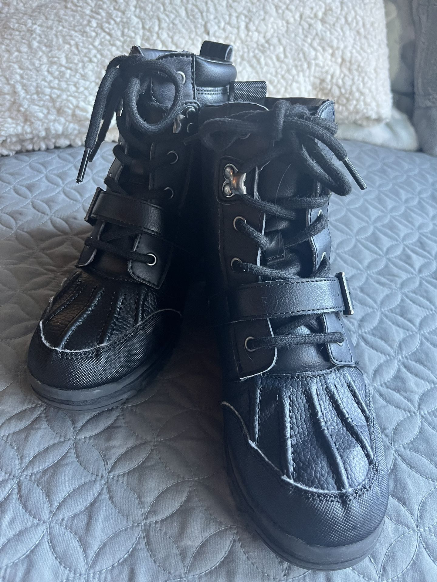 Polo Ralph Lauren Kids Black Boots Size 3