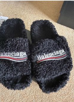 Balenciaga Furry Slide Slippers
