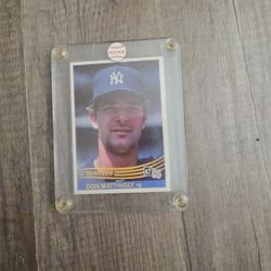 Don Mattingly Rookie Don russ Baseball Card