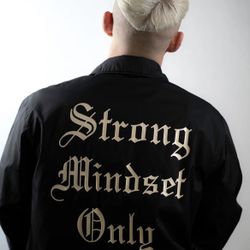 "Strong Mindset Only" Black Workmen's Jacket - SIZE MEDIUM (BRAND NEW)
