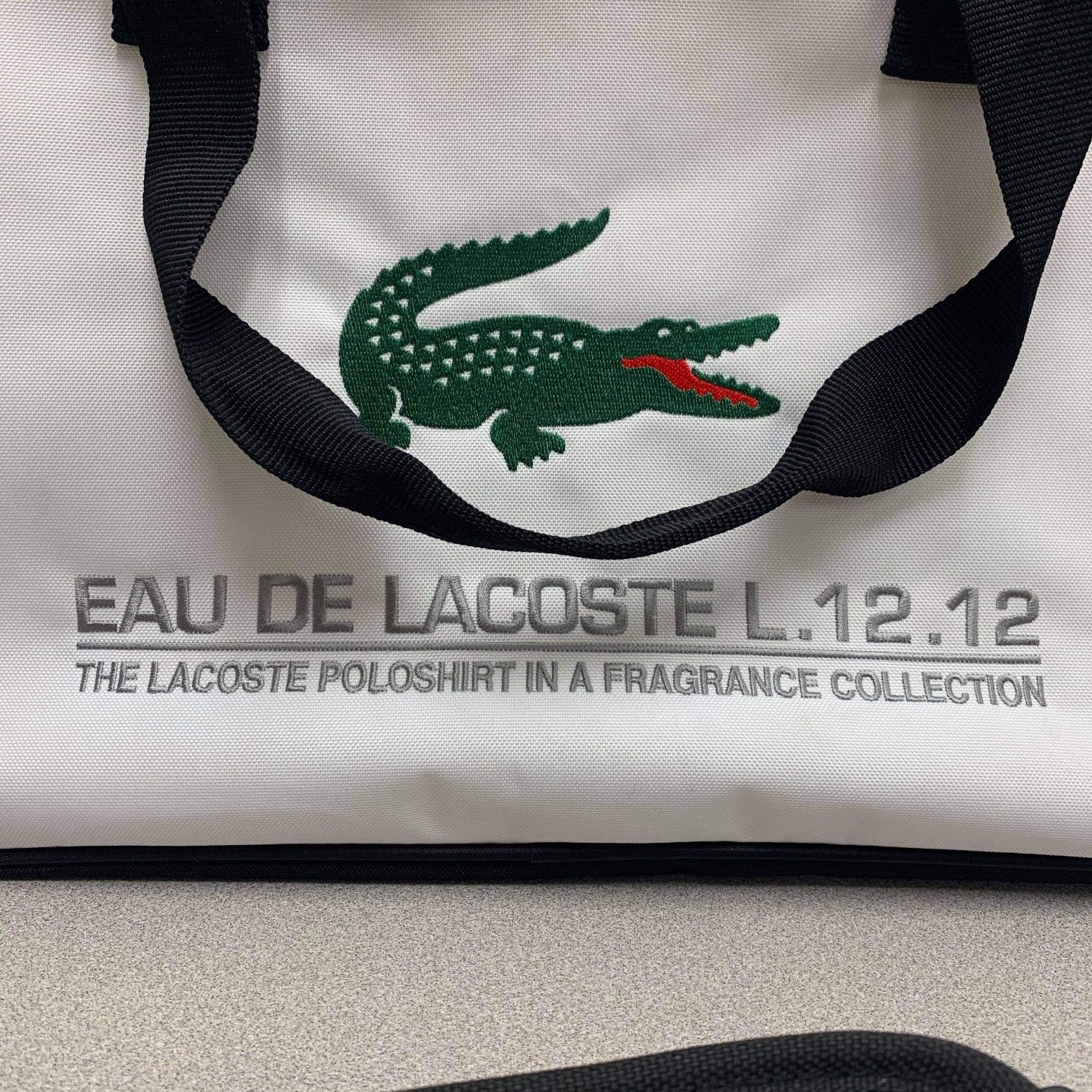 LACOSTE AUTHENTIC LARGE ALLIGATOR LOGO LAPTOP MESSENGER BAG