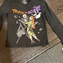 Girls' The Nightmare Before Christmas "Truth or Scare" T-Shirt Size Large NWT