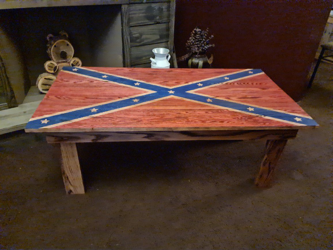 Confederate flag coffee table