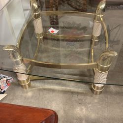Mcm Glass Gold Coffee Table 