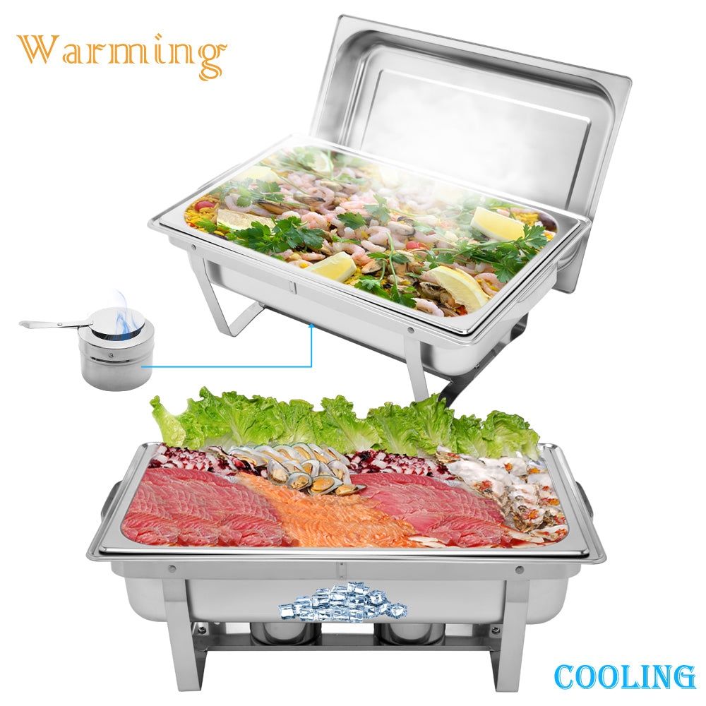 π₯ ROVSUN 8 QT Chafing Dish Buffet Set β 2 Pack (Full-Size Pans) π₯ π Brand New in Box β Never Used! π° Price: $75 or best offer π² MSRP: Around $12