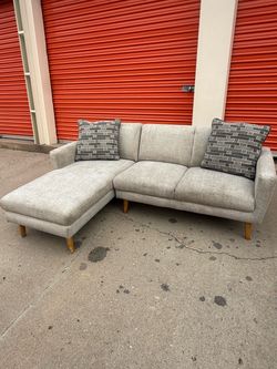 FREE DELIVERY - Fun Little West Elm Sectional Sofa Couch/Futon + Storage Chaise!