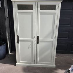 Polar White storage locker/pantry with adjustable shelves 72"T X 48"L X 18"Deep