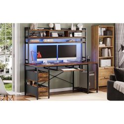 Office Desk With RGB Strip And USB/Power Adapter 