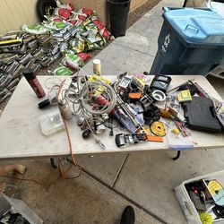 Garage Tools & Hardware Bundle – Sprays, Fittings, Clamps, Parts (Take All)