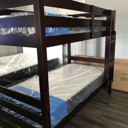 New Twin/Twin Wood Bunkbed! Mattresses Included! 
