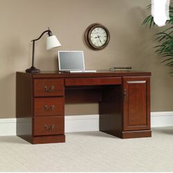 Heritage Hill 60"W Desk Computer Credenza, Classic Cherry Finish, New In Box