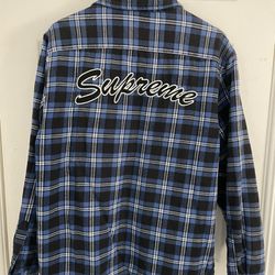 supreme arc logo flannel shirt