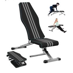 Victick Adjustable Weight Bench for Full Body Workout, Foldable Bench Press Bench of Home Gym Strength Training, Incline Decline Flat Utility Workout 