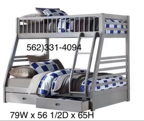 Literas. Cameron. Full/Twin Bunk Beds w/Mattresses