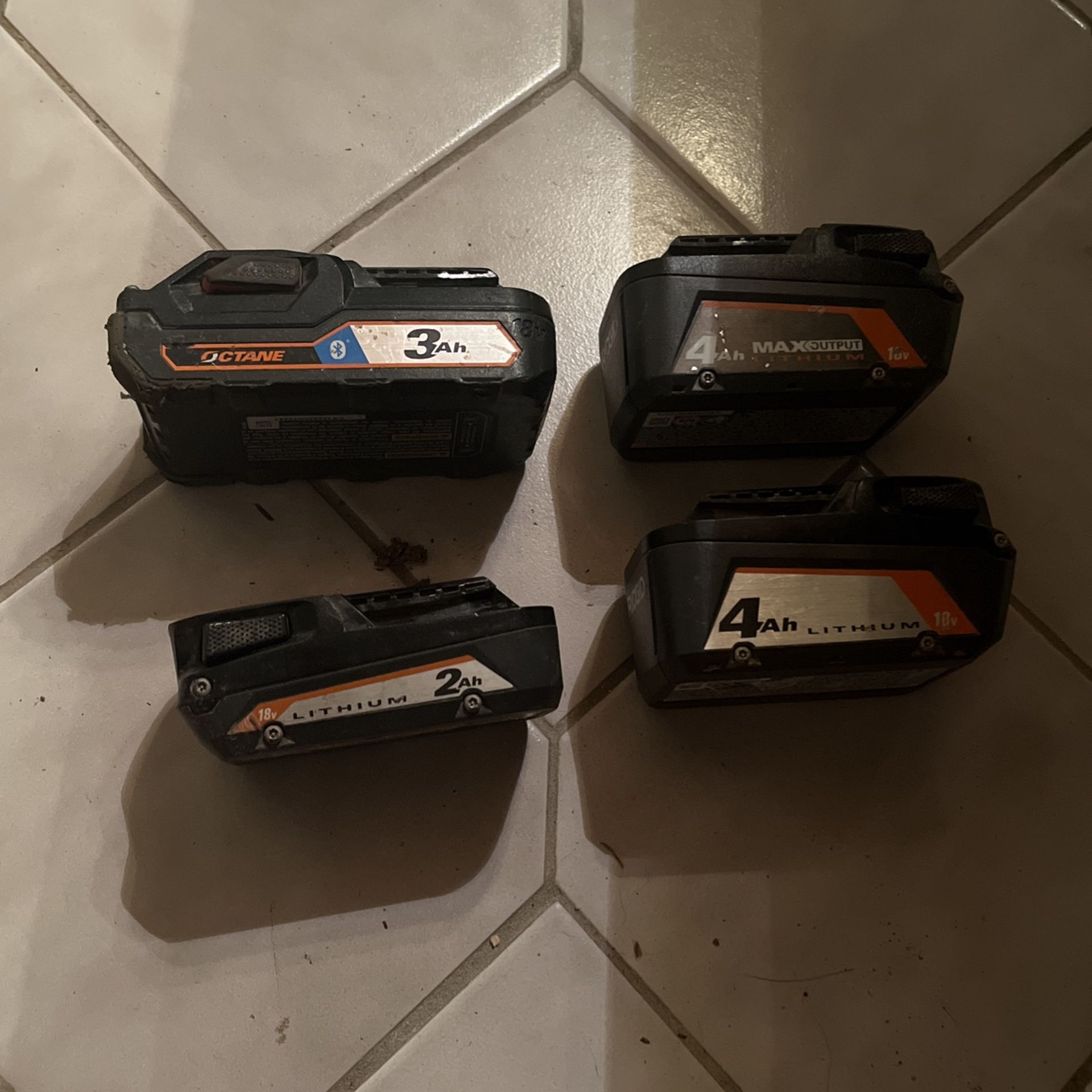 Rigid batteries with dual rigid charger and a single rigid charger