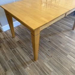Rectangular Extendable Wood Dining Table 