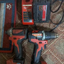 Milwaukee Drill/Impact Charger And Battery 