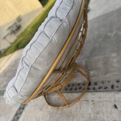 Better Homes & Gardens Emma Papasan Accent Chair, Gray Linen