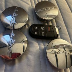 Oem Key Fob and OEM Srt Center  Caps 