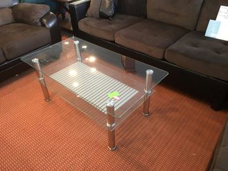 Brand new glass coffee table firm price we finance no credit check needed