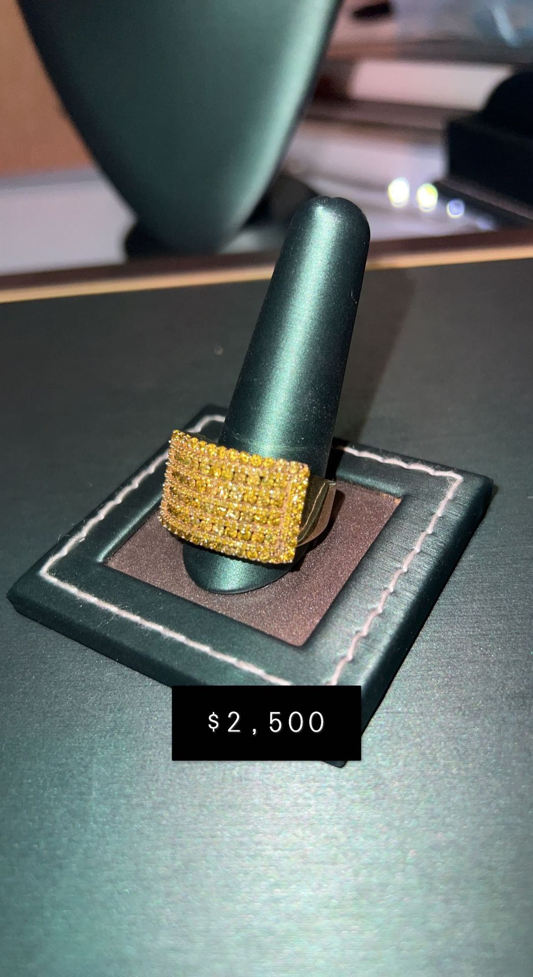Yellow Diamond Pinky Ring