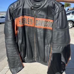 Leather Harley Davidson Jacket Size L