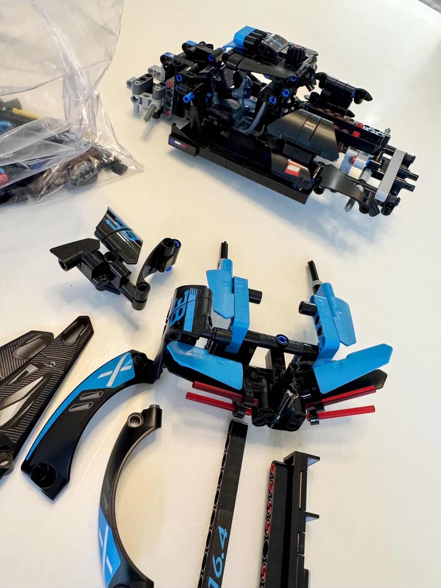 Lego Blocks Pieces Blue And Black From Bugatti Car Set