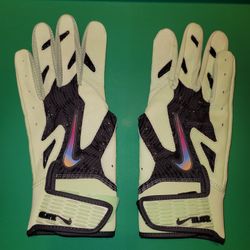 Brand New Nike Alpha Huarache Elite Baseball Batting Gloves RARE Color Mint Black Rainbow Swoosh Men Size Large