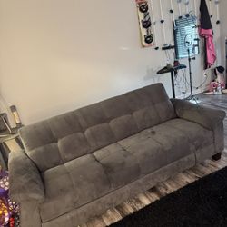 Suede Futon Sofa Bed