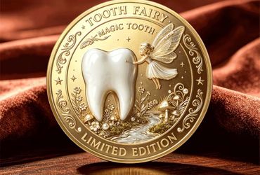 🦷Tooth Fairy Commemorative Coin – Double-Sided – New