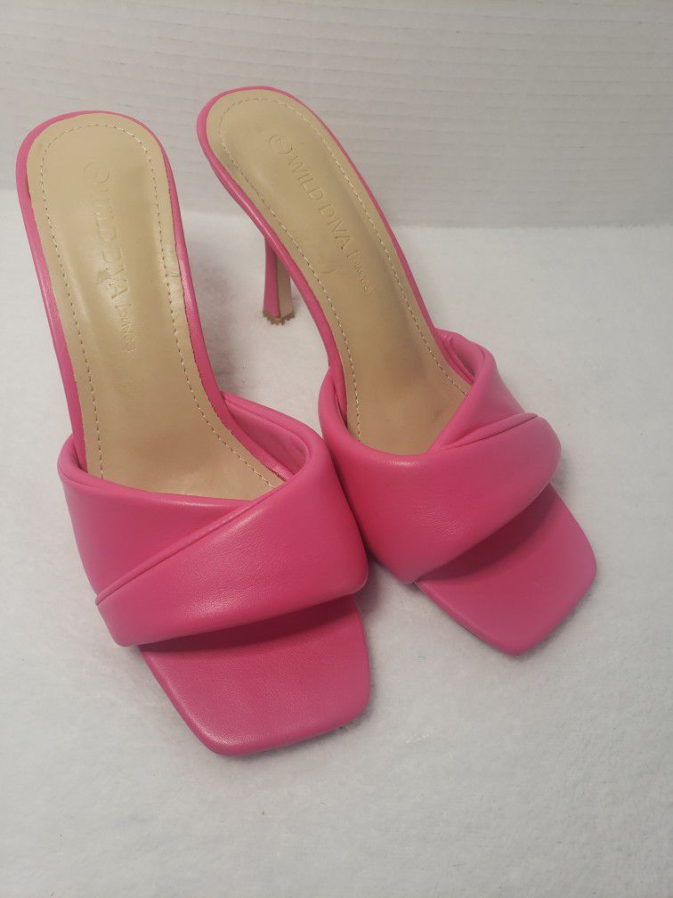 Hot Pink Heels By Wild Diva - Size 7