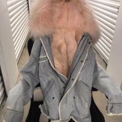 Raccoon Fur Lined Parka With Huge Hood Need Gone 